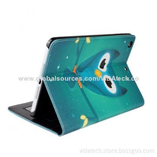 Owl Pattern Leather Case with Credit Card Slots and Holder, for iPad Mini 2, Manufacturer